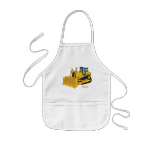 Delantal Infantil Ilustracion personalizado Bulldozer