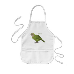 Delantal Infantil Ilustracion personalizado de aves Kakapo