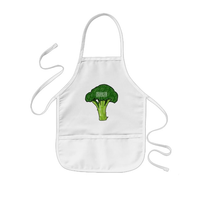 Delantal Infantil Ilustracion personalizado de Broccoli (Frente)