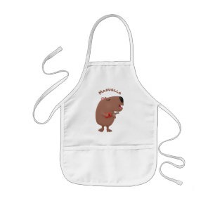 Delantal Infantil Ilustracion personalizado de capybara ukulele cant