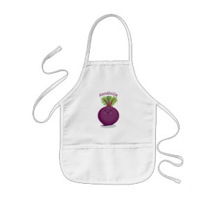 Delantal Infantil Ilustracion personalizado de cocina de raíz de rem