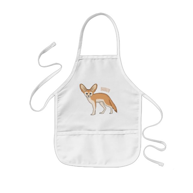 Delantal Infantil Ilustracion personalizado de Fennec fox (Frente)