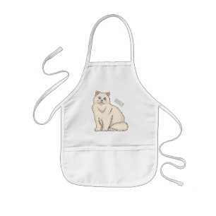 Delantal Infantil Ilustracion personalizado de gato persa