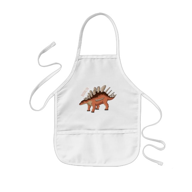 Delantal Infantil Ilustracion personalizado de Kentrosaurus (Frente)