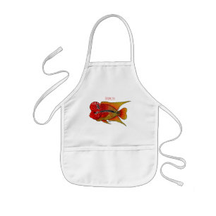 Delantal Infantil Ilustracion personalizado de peces cíclicos de cue