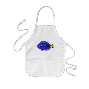 Delantal Infantil Ilustracion personalizado de pescado tang azul