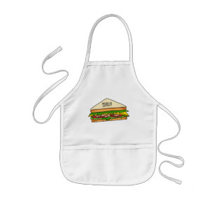 Delantal Infantil Ilustracion personalizado de sándwich