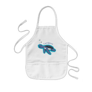 Delantal Infantil ilustracion personalizado de tortuga marina de beb