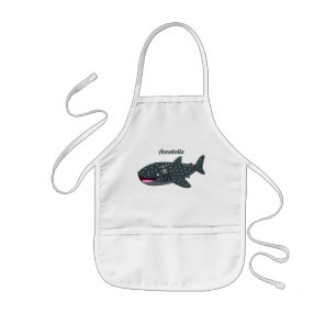 Delantal Infantil Ilustracion personalizado feliz de tiburón ballena