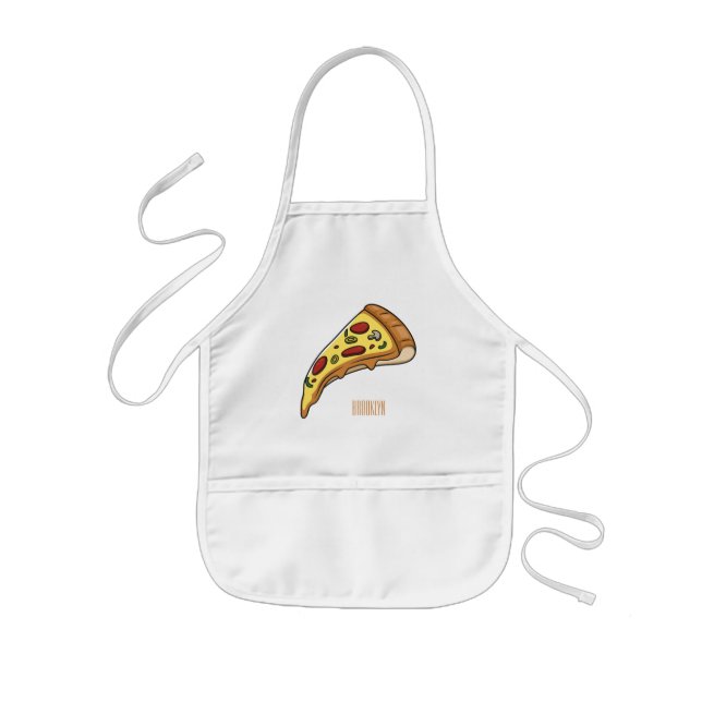 Delantal Infantil Ilustracion personalizado Pizza (Frente)