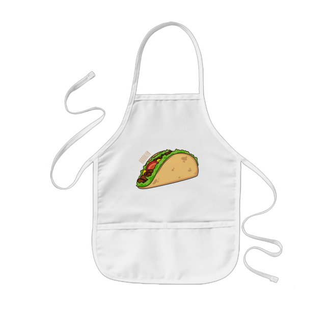 Delantal Infantil Ilustracion personalizado Taco (Frente)