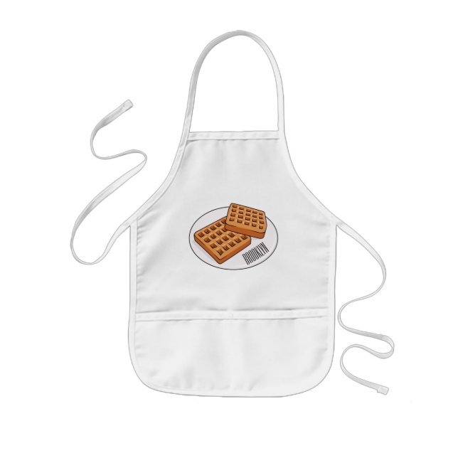 Delantal Infantil Ilustracion Waffle personalizado (Frente)
