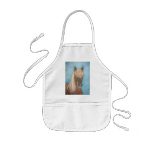Delantal Infantil imagen equina de caballo de yegua de castaño