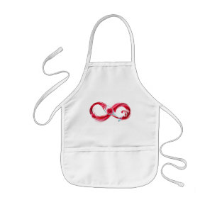 Delantal Infantil Infinito con vino Rojo