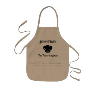 Delantal Infantil Ingeniero Sabor Personalizado Con Gorra Chef