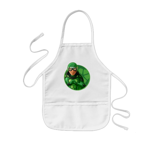 Delantal Infantil Insignia verde de Carapace (Frente)