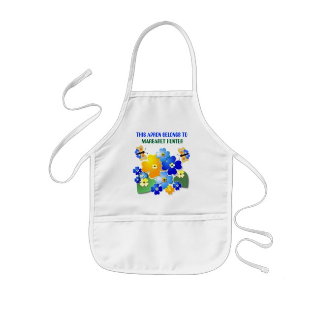 Delantal Infantil Jardín de flores ~ Apron (Frente)