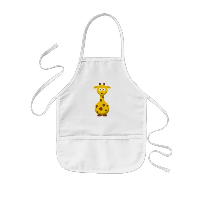Delantal Infantil Jirafa de Dibujos Animados (Frente)