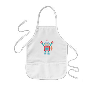 Delantal Infantil Juguete de Robot Vintage Lindo Para Niños