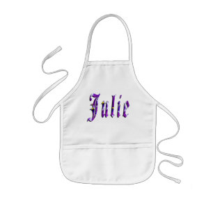 Delantal Infantil Julie, Name, Logo, Chicas Artísticos Kindy Apron