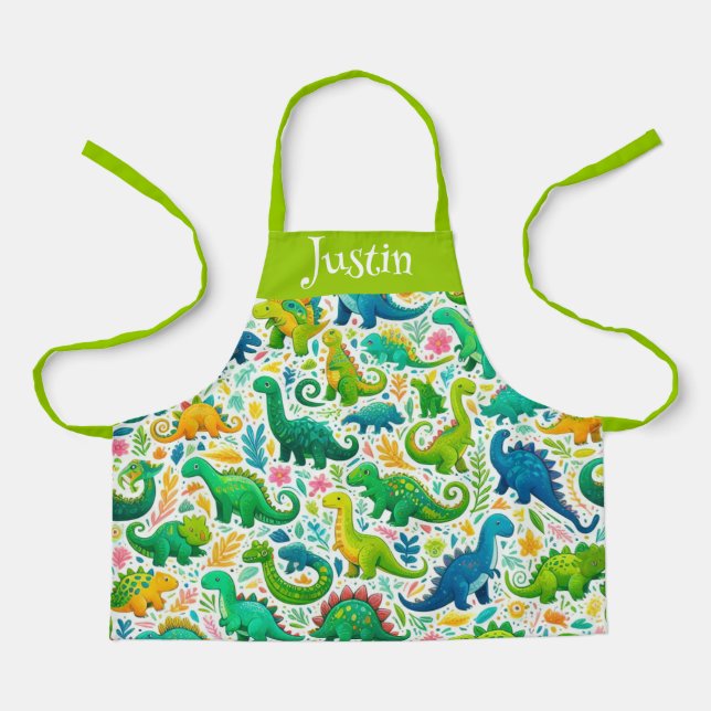 Delantal infantil Jurassic Joy (Anverso)