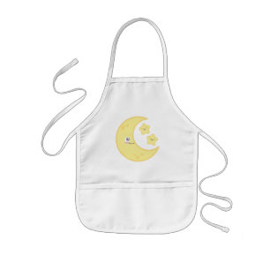 Delantal Infantil Kawaii Moon y Apron de Stars Kid