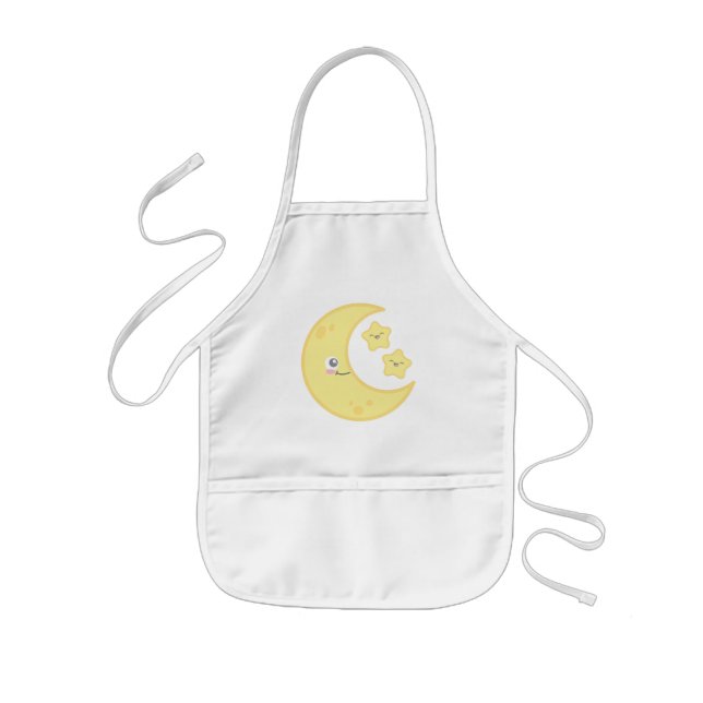 Delantal Infantil Kawaii Moon y Apron de Stars Kid (Frente)