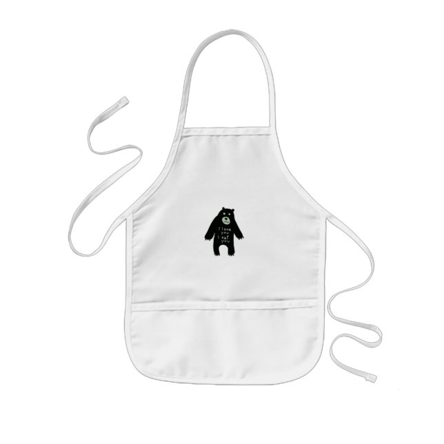 Delantal Infantil Kids apron with bear illustration (Frente)
