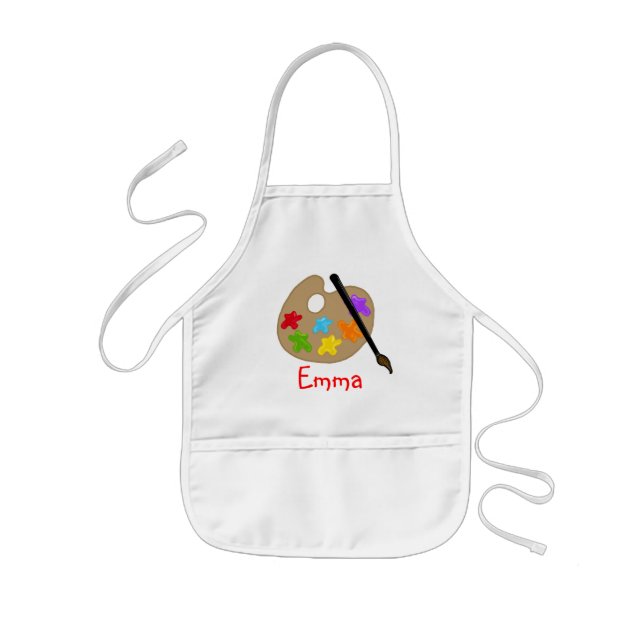 Delantal Infantil Kids Paint Pallette Art Apron (Frente)