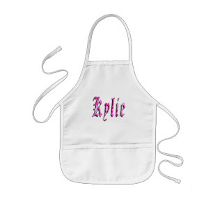 Delantal Infantil "Kylie" Floral Rosa Nombre Kylie,