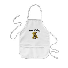 Delantal Infantil Ladino Shabbat Teddy Bear Apron
