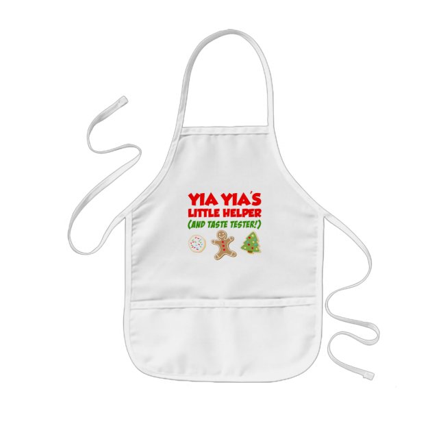 Delantal Infantil Las cookies de los pequeños Navidades de Yia Yia (Frente)