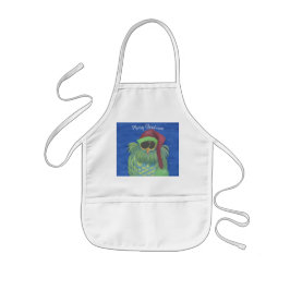 Delantal Infantil Lechuza Adorable con Apron de Niños de Santa Hat