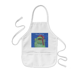 Delantal Infantil Lechuza Adorable con Apron de Niños de Santa Hat