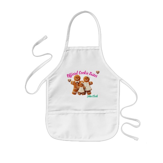 Delantal Infantil Little Baker Gingerbread  Personalized Kid Apron (Frente)