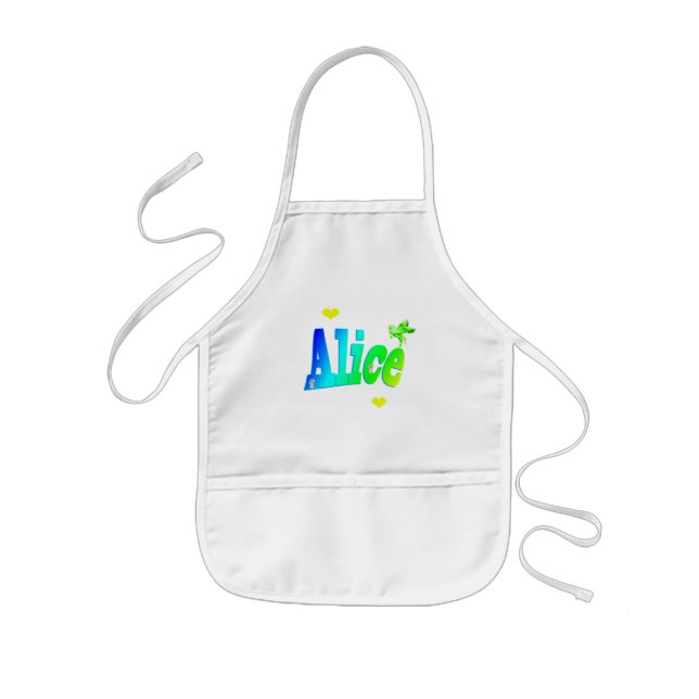 Delantal Infantil Los Colores Para Alice, (Frente)