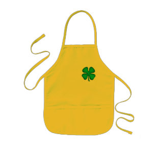 Delantal Infantil Lucky 4 Leaf Irish Clover niños apósito chef ama
