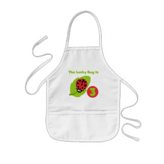 Delantal Infantil Lucky Bug 3 Birthday T camisetas y regalos