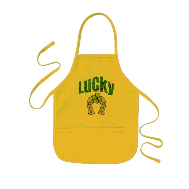 Delantal Infantil Lucky St Patricks Day Shamrock Kitchen (Frente)