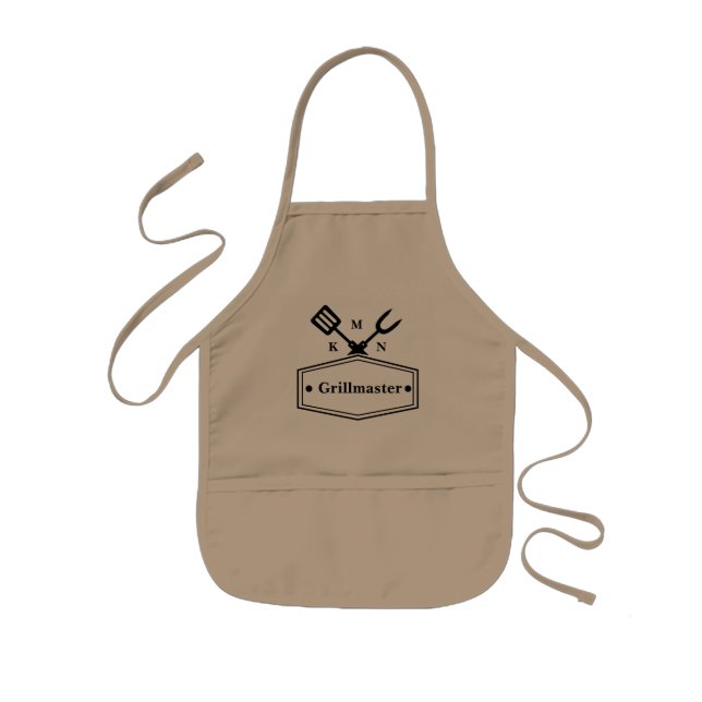 Delantal Infantil maestro de parrilladas personalizado (Frente)