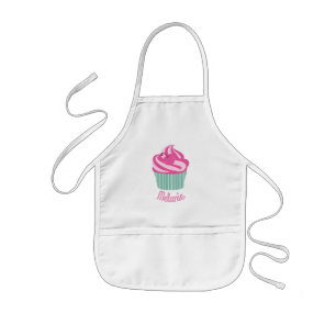 Delantal Infantil Magdalena rosada linda personalizada