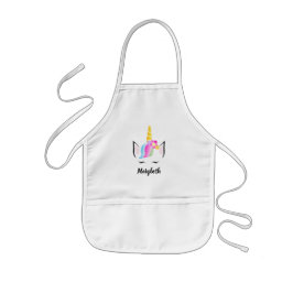 Delantal Infantil Magnífico Girly lindo unicornio personalizado