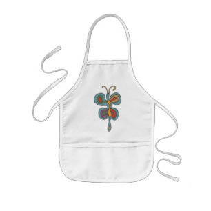Delantal Infantil Mariposa Arcoiris Apron