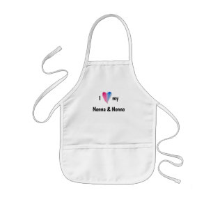 Delantal Infantil Me encanta mi Nonna y Nonno Apron