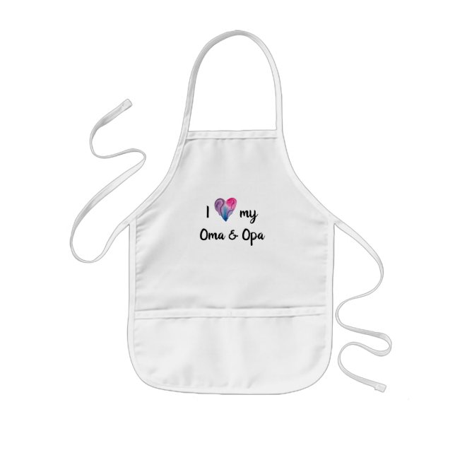 Delantal Infantil Me encanta mi Oma y Opa Apron (Frente)