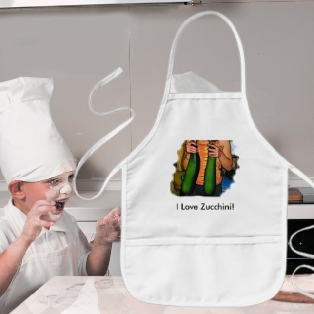 Delantal Infantil ¡Me Encanta Zucchini! (I Love Zucchini! Kids' Apron)