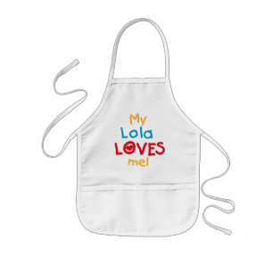 Delantal Infantil Mi Lola me ama las camisetas y los regalos