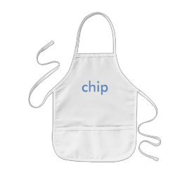 Delantal Infantil Minimalista Azul Personalizado