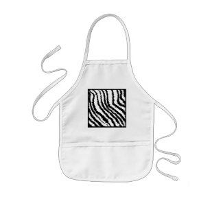 Delantal Infantil Modelo blanco y negro del estampado de zebra