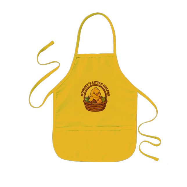 Delantal Infantil Mommy's Little Helper Easter Chick Kids Apron (Frente)